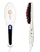 Eqoba Digital Hair Straightener Anti-Static Ceramic Heating Detangling Hair Brush Straight Styling Massage White