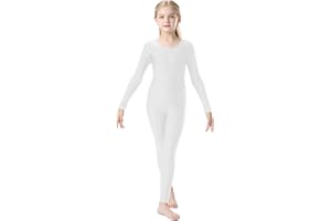 OVIGILY Girls Kids Long Sleeve Dance Unitard Bodysuits Full Body Leotard for Ballet,Gymnastics,Performance,Costumes
