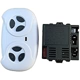 weelye 2.4G Bluetooth Remote Control and JR-RX-12V Four-Sided Socket Receiver Kit Kids Powered Ride On Car ,Controller Control Box Accessories for Children Electric Ride On Car Replacement Parts