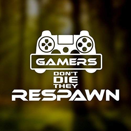 Gamers vinyl sticker Waterproof. 6"/ 9" Black or white