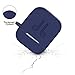 LIKDAY AirPods Case with Strap Protective Silicone Cover with Carabiner for Apple Airpods Accessories (Midnight Blue)