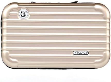 Fashionable Cosmetic Kit Portable Makeup Airline Case Luxury Toiletry Bag Intimate Artist Storage for Cosmetics Exquisite Cosmetic Bag (Gold)