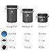 Coffee Gator Stainless Steel Coffee Grounds and Beans Container Canister with Date-Tracker, CO2-Release Valve and Measuring Scoop, Large, Blue