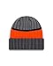 New Era NFL Denver Broncos Stripe Chiller Knit Beanie, One Size, Graphite