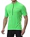 Spotti Men's Cycling Bike Jersey Short Sleeve with 3 Rear Pockets- Moisture Wicking, Breathable, Quick Dry Biking Shirt Green