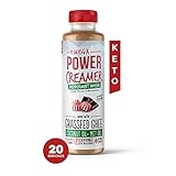 Omega PowerCreamer - Peppermint Mocha Keto Coffee Creamer - Grass-fed Ghee, MCT Oil, Organic Coconut Oil, Stevia - Liquid Butter Blend - Paleo, Ketogenic, Zero Carb, Sugar Free, 10 fl oz (20 servings)