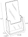 Clear-Ad - Acrylic Trifold Brochure Holder - Rack Card Display - Pamphlet Stand - LHF-S100 (Pack of 10)