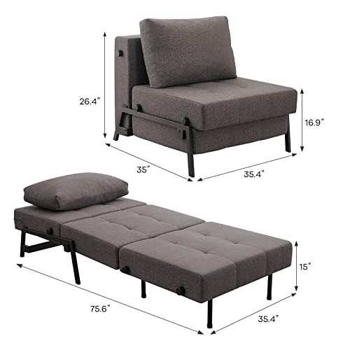 Vonanda Sofa Bed, Convertible Chair Bed MultiFunction Sleeper Chair