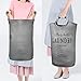 Dalykate Large Laundry Basket, Collapsible Laundry Bag, Waterproof Fabric Hamper with Padded Handles, Clothes Hamper Stands Up Well, Easy Carry Dirty Clothes Basket for College Dorm, Family Grey