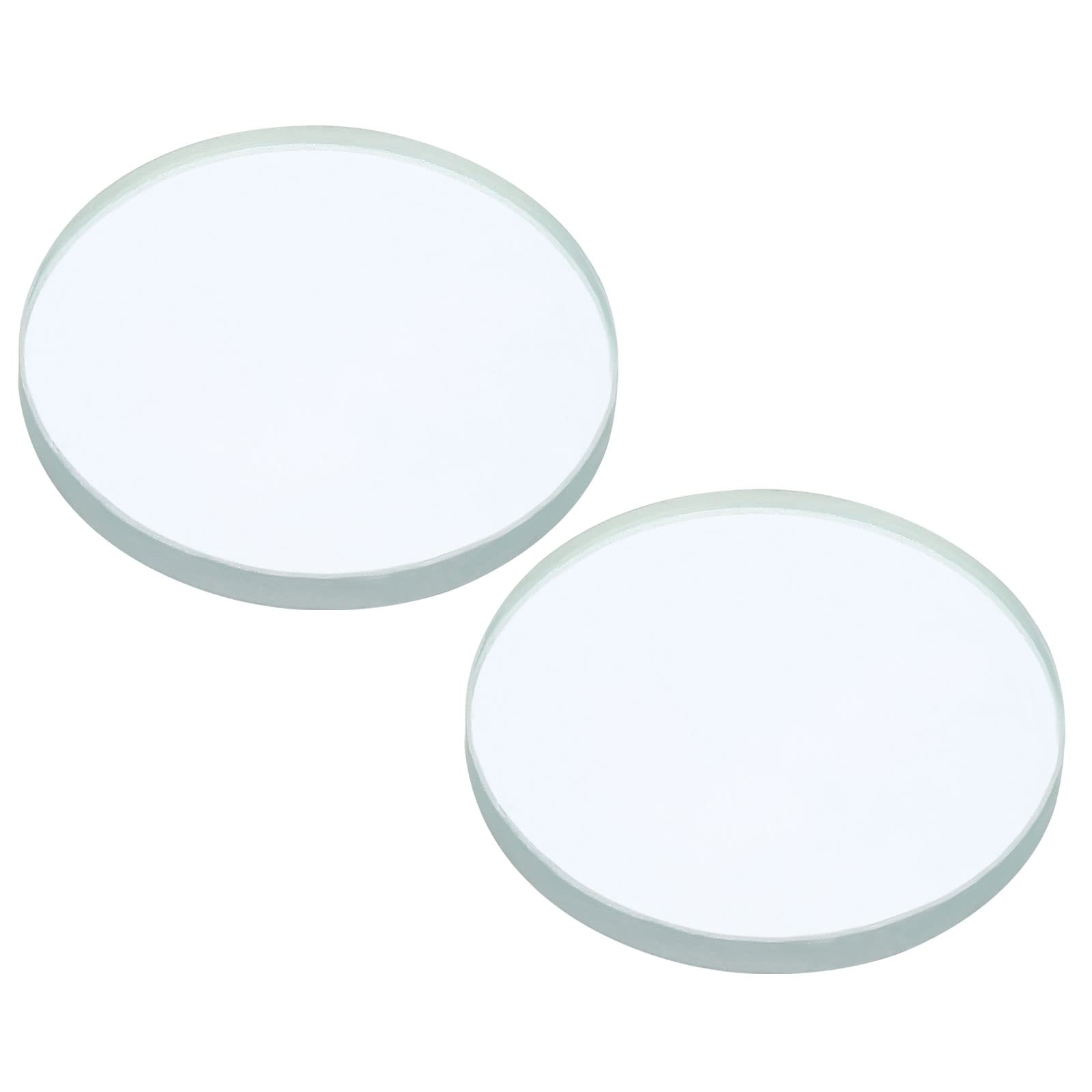 PATIKIL 8" (200mm) Focal Length Double Concave Lens, 2 Pack 50mm Diameter 5mm Height Glass Optically Polished Round Edges Lens for Physics Experiment, Clear