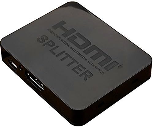 Oumeijia 1x2 Port 4K Full HD Powered HDMI Splitter,1 in 2 out Repeater Amplifier Box Hub with Power Adapter, 3D 1080p ; Distribute 1 Souce to 2 HDTVs