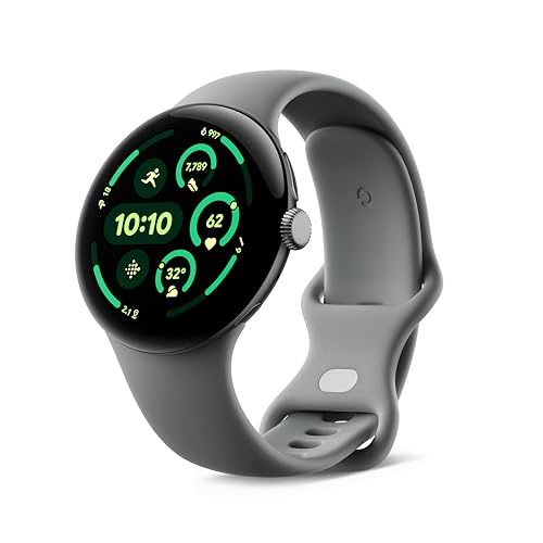 Google Pixel Watch 3 (45 mm) – Android smartwatch with Heart Rate Tracking, Advanced Running from Fitbit, Fitness Insights, 24-Hour Battery – Matte Hazel Aluminium Case – Hazel Band – Wi-Fi