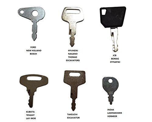 16 Keys Heavy Equipment Key Set / Construction Ignition Keys Set