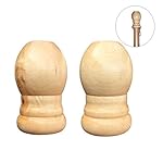2 Pcs Flagpole Wooden Ball Finial Top Ornament Fits 1" Diameter Flag Poles