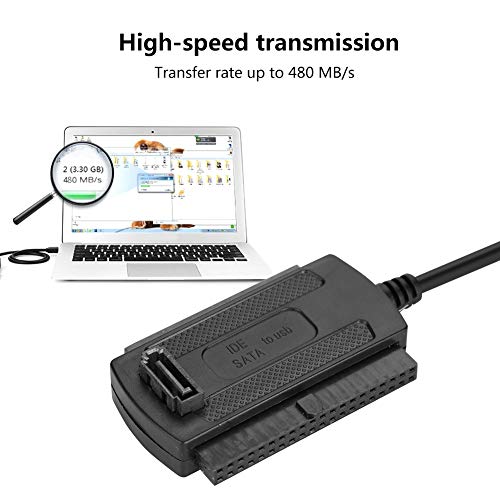 Aufee USB to IDE/SATA Cable, High Speed 3 in 1 USB2.0 to 2.5/3.5inch IDE/SATA Conversion Cable Network Card USB to IDE - Thumbnail 6
