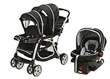 Graco Ready2Grow LX Duo Double Baby Stroller + Car Seat Travel System, Gotham