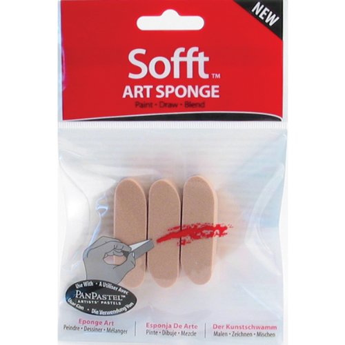 Colorfin PP61021 Sofft Art Sponges, Rounded Bar, 3-Pack