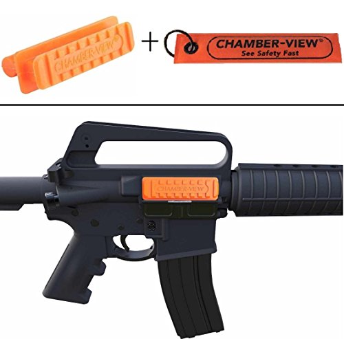Ultimate Arms Gear Chamber-View .308/7.62 Semi-Auto AR-10 AR10 Rifles Empty Chamber Safety Flag Load Indicator Device Polymer Orange Dummy Ammunition Ammo Shell Round + Fast Pull-Tag Identification