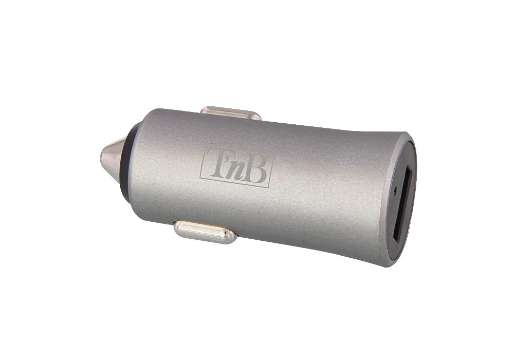 T'nB Color Universal Car Charger with USB Port Silver