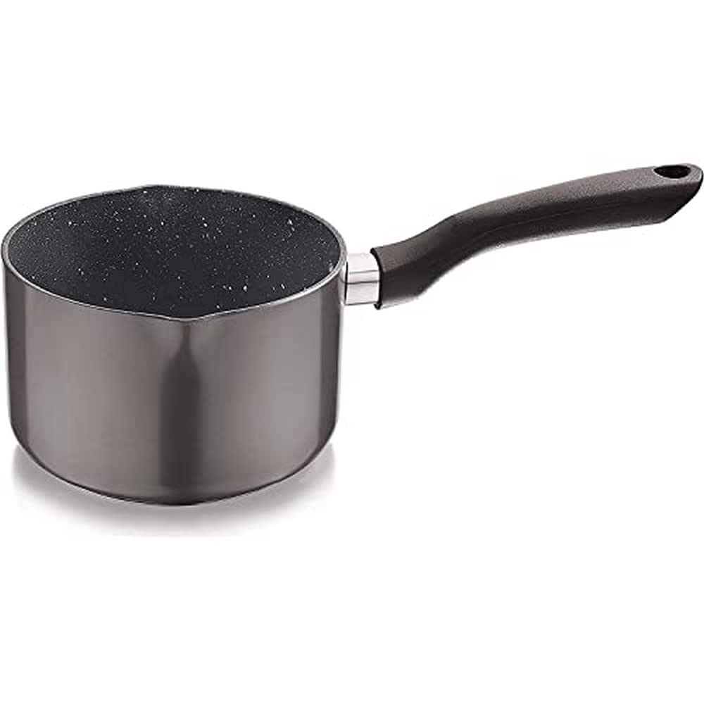 Penguin Home® Non Stick Milk Pan 16cm, 1.8 Litre | Induction & Dishwash Safe with Bakelite Handle | Milkpan with Double Pouring Lips | Saucepan | Cook Sticky Sauces, Warm Milk | Cooking Pots & Pans