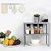 NEX Kitchen Cabinet And Counter Shelf Organizer, Expandable & Stackable, Silver