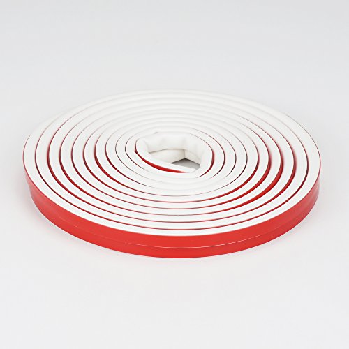 Professional Doors Windows Seal Strip Multi-Hole Design Silicone Self-Adhesive Insulation Rubber Anti-Collision Soundproof Waterproof Dustproof Windproof(D Type 6M, White)