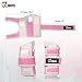 JBM Child Kids Bike Cycling Bicycle Riding Protective Gear Set, Knee and Elbow Pads with Wrist Guards Multi-Sports: Rollerblading, Skating, Volleyball, Basketball, BMX (Denim Pink, Child/Kids)