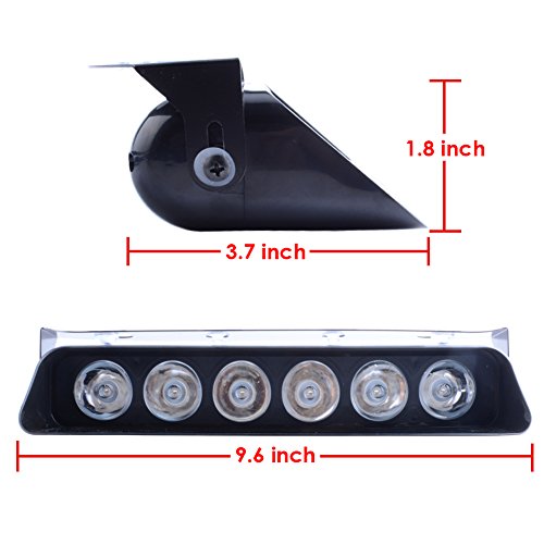 WOWTOU Emergency Blue Light Bright 12W 16 Flashing Patterns Hazard Warning Dash Deck Windshield Strobe Flash Lighting For Vounteer Firefighter, EMS, EMT, SPV, Ambulances - Thumbnail 4