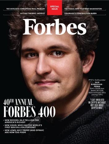 Forbes Magazine (October/November, 2021) 40th Annual Forbes 400 FTX's