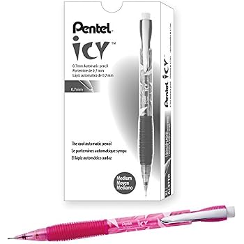 Pentel ICY Mechanical Pencil, 0.5mm, Tinted Lime Green Barrel, Box Of...