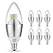 LED Candelabra Bulb, LOHAS 6-Watt Dimmable Warm White 2700K LED Chandelier Bulb, 60-Watt Light Bulbs Equivalent, E12 Candelabra Base LED Light Bulbs, 550 Lumens LED Lights, Torpedo Shape (Pack of 6)
