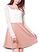 Allegra K Ladies Contrast Color Above Knee Mesh Panel Dress M Light Pink
