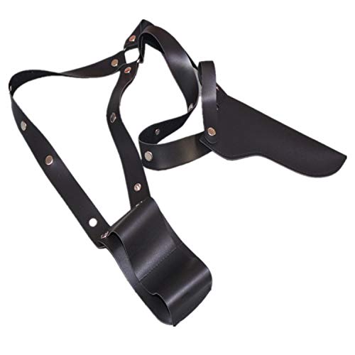 KingL Adjustable Black Leather Gun Holsters Suicide Squad Harley Quinn Accessories Gun Holster Halloween Party Supplies for Boys Girls Kids Harley Quinn Cosplay