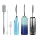 14” Silicone Bottle Brush - Cleaning Set for Sports Water Bottle, Baby Bottles, Tumbler, Drinking Glasses, Vase
