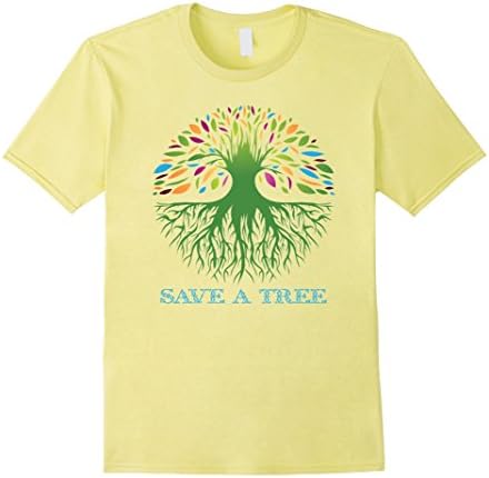 Mens Save Our Trees t shirt Hippy Protect Forest Woods Parks Tees Medium Lemon