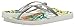 Vionic Women's Beach Noosa Flip Flop, Light Blue Floral Silver, 9 M US