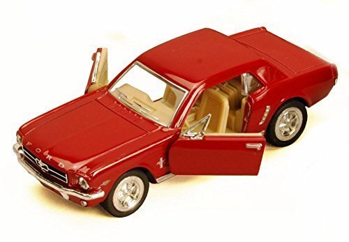 Kinsmart 1964 1/2 Ford Mustang, Red 5351D - 1/36 Scale Diecast Model Toy Car, but NO Box