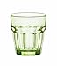 Bormioli Rocco Rock Bar 9.25 oz. Rocks Stackable Tempered Beverage Glasses for Cold Drinks, Water, and Cocktails, Set of 6, Mint Green