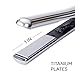 Tru Beauty Titanium Flat Iron, Professional Hair Straightener, 1 Inch Iron Plates, Adjustable Temperature Control, Straightens and Curls - Platinum