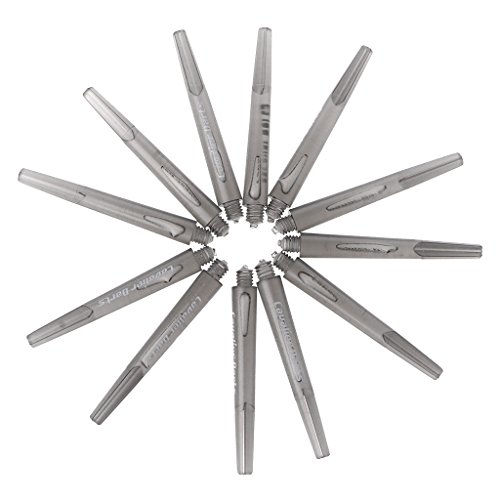 ULKEME 30 Pcs 48mm PC Dart Shafts Black 2BA Thread Size Medium Length