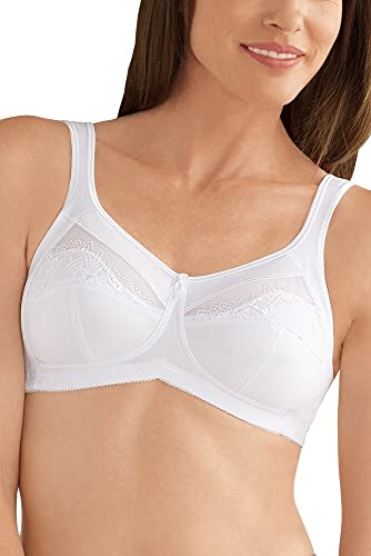 Amoena Women's Isadora Wire-Free Full Figure Bra, White, 34DD