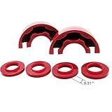 E-Autogrilles Pair Red Isolator Fits 3/4 inch Tow D-rings - Includes 2 Rubber Isolators and 4 Washers - Shackle Isolator Clevis Kit (51-0515R)