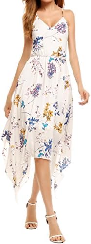 Pesters Casual Dress,Spaghetti Strap Dress,Women Slim Flower Print a-line Maxi Long Dress Dresses