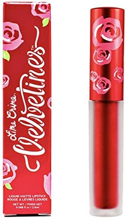 Lime Crime Metallic Velvetines Liquid Matte Lipstick, Red Hot - Metallic Cherry Red - French Vanilla Scent - Long-Lasting Liquid Metal Matte Lipstick - Wont Bleed Or Transfer - Vegan