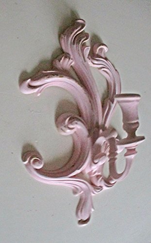 PAIR of Wall Candleholders, Wall Sconces, Shabby Chic, Distressed, Pink and Gold, Nursery Room Decor, Girls room, Kids Room, Upcycled, Vintage ge