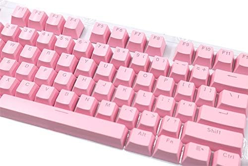 Feicuan Universal 104 Keyset Keycap ABS Colorful Backlit Replacement Key Cap Cover for Mechanical Keyboard (Without Keyboard) - Pink - Image 3