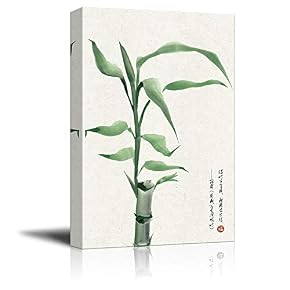 Chinese Ink Painting Style Green Bamboos