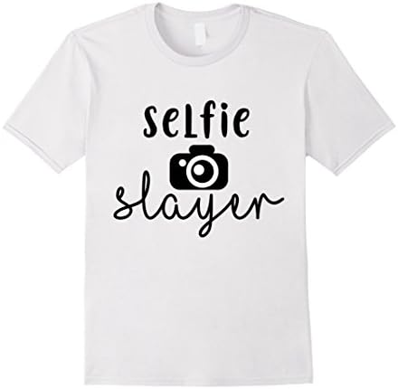 Mens Selfie Slayer Tshirt Selfie Tee 3XL White