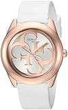 GUESS Women's Stainless Steel Silicone Casual Watch, Color: White (Model: U0911L5)