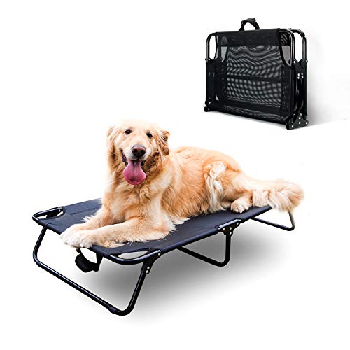 HIPIPET Elevated Dog Bed Portable 42"/35"/28" Raised Dog Bed for Large